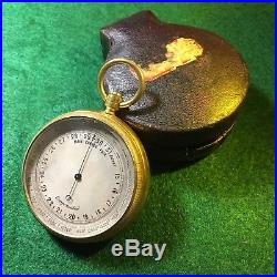Antique Pocket Altimeter Barometer For High Altitude