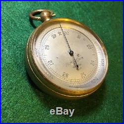 Antique Pocket Altimeter Barometer Made By Tycos Short Mason London