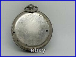 Antique Pocket Barometer Altimeter Beveled Glass & Silver