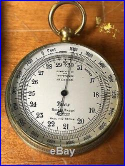 Antique Pocket Barometer Altimeter By Tycos Smort Mason Made In Great Britain