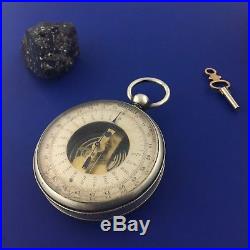 Antique Pocket Barometer Altimeter Sterling Silver