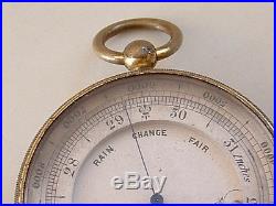 Antique Pocket Barometer Altimeter Thermometer
