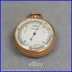Antique Pocket Barometer / Altimeter in Case