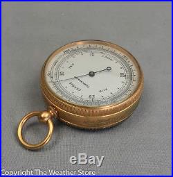 Antique Pocket Barometer / Altimeter in Case