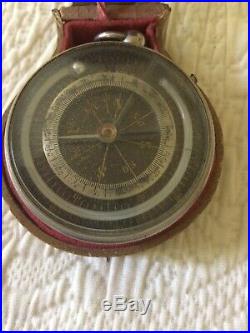 Antique Pocket Barometer & Compass REAUMUR In OriginalCase Late 19th C. Swedish