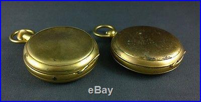 Antique Pocket Barometer Compass Set Boxed Swiss F. Kuhn Luzern MOP