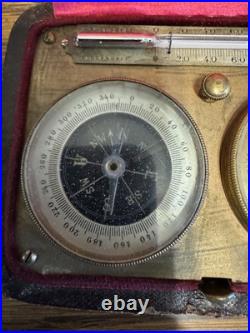 Antique Pocket Barometer Compass and Thermometer Compendium