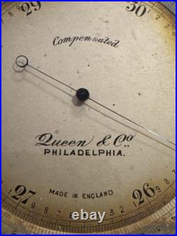 Antique Pocket Barometer-Compensated-Queen & Co-Philadelphia-Untested