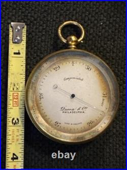 Antique Pocket Barometer-Compensated-Queen & Co-Philadelphia-Untested