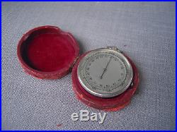 Antique Pocket Barometer In Case