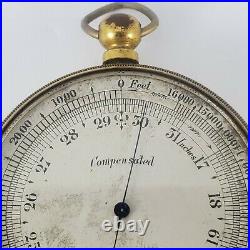 Antique Pocket Barometer Short & Mason Ltd. London withAltimeter Dial Compensated