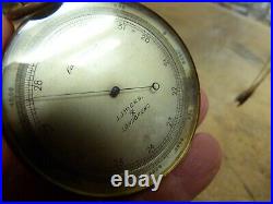 Antique Pocket Barometer Watch Style J J Hicks London