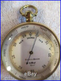 Antique Pocket Barometer by Short & Mason (Tycos-London) C 1900-1920