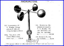 Antique RARE Henry J. Green 3 Cup Anemometer Meteorological Instrument 19 C