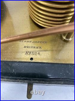 Antique RARE Henry J. Green Brass Recorder Scientific Instrument No. 524
