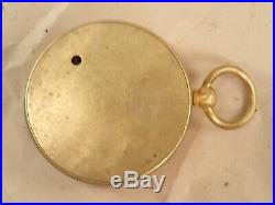 Antique R. McQUEEN & SON, Ltd Gentlemen's Gilt Brass Aneroid Barometer Altimeter