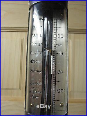 Antique R. N. Lisbon brass silvered Marine ships Barometer circa 1880's Nautical