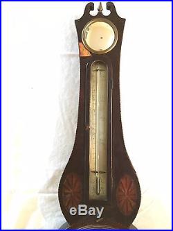 Antique, Rare 18th century mahogany Barometer by J. M. Ronketti c. 1785, London
