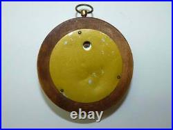 Antique Rare French Hanging Mechanis Barometer Diameter 19th Century Brass Wood