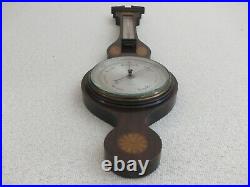 Antique Regency Style Inlaid Mahogany Holosteric Barometer Boston Early 1900s