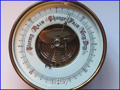 Antique Ships Wall Barometer ~ Brass Case