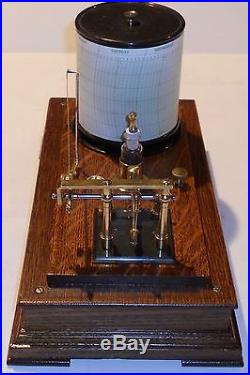 Antique Short & Mason Barograph Recording Barometer withcharts and ink