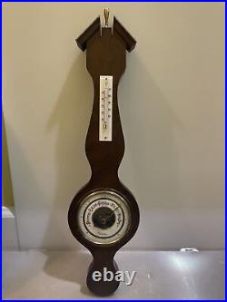 Antique Short & Mason Barometer WEST GERMANY Wood Carved 18 wall hanging