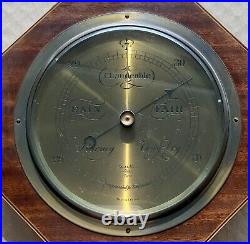 Antique Short & Mason England Octagonal Tycos Wall Barometer
