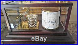 Antique Short & Mason London Barograph Barometer Wood And Brass 610