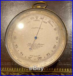 Antique Short & Mason London Barometer Compass Thermometer Reverse
