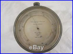 Antique Short & Mason London England Surveying Aneroid Barometer 5 diameter