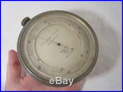 Antique Short & Mason London England Surveying Aneroid Barometer 5 diameter