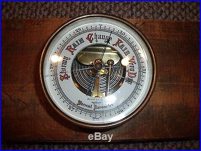 Antique Short & Mason Tycos Brass Aneroid Barometer Nautical Maritime London