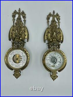 Antique Solid Brass Barometer