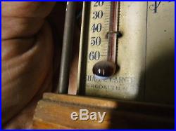 Antique Standard Combined Barometer & Thermometer Chas. E Large