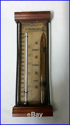 Antique Standard Cottage Thermometer, Barometer 1880 /1890 All Original Working