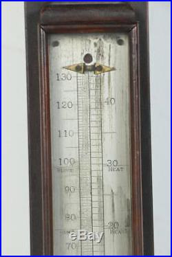 Antique Stick Barometer/thermometer for restoration no Hg-no shipping problem
