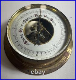Antique Stormy Rain Change Fair Original Ship Aneroid Barometer Germany Antique Stormy Rain Change Fair Original Ship Aneroid Barometer Germany