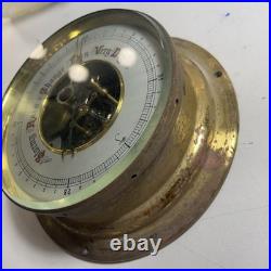 Antique Stormy Rain Change Fair Original Ship Aneroid Barometer Germany Antique Stormy Rain Change Fair Original Ship Aneroid Barometer Germany