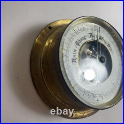 Antique Stormy Rain Change Fair Original Ship Aneroid Barometer Germany Antique Stormy Rain Change Fair Original Ship Aneroid Barometer Germany