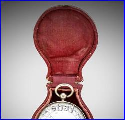 Antique Superb Rare Strum Veranderlich Pocket Aneroid Barometer In Original Case