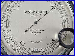Antique Surveying Aneroid Compensated Barometer Negretti & Zambra 1451 ENGLAND