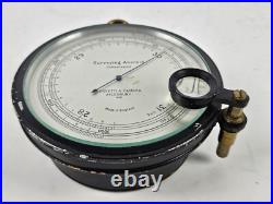 Antique Surveying Aneroid Compensated Barometer Negretti & Zambra 1451 ENGLAND