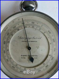 Antique Surveying Aneroid Eugene Dietzgen New York Compensated For Temperaturure