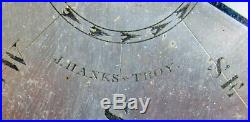 Antique Surveyor's Compass J Hanks Troy Surveying Early Hand Made Case