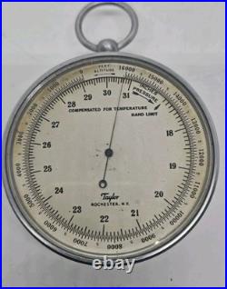 Antique TAYLOR Rochester NY USA Victorian Maritime Pocket Barometer with Case Antique TAYLOR Rochester NY USA Victorian Maritime Pocket Barometer with Case