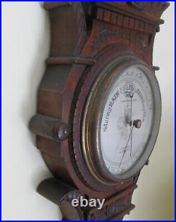 Antique T Armstrong & Brother Manchester England Banjo Wall Barometer