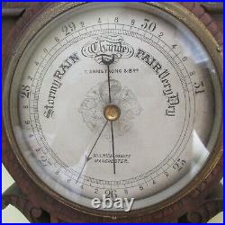 Antique T Armstrong & Brother Manchester England Banjo Wall Barometer