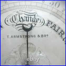 Antique T Armstrong & Brother Manchester England Banjo Wall Barometer Original
