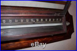 Antique T. J. Tagliabue NY Thermometer Barometer Mahogany Case Large Very Early